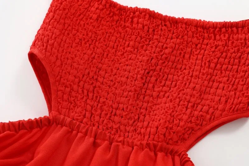 Vintage bra elegant red dress