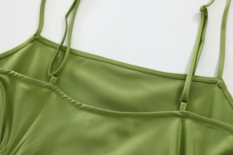 Green high-grade suspender dress