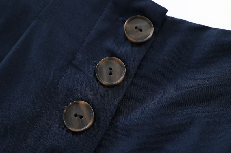 Tibetan blue high waist pipe casual shorts
